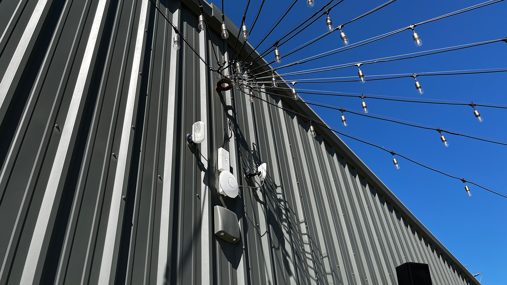 Network equipment installed on building exterior