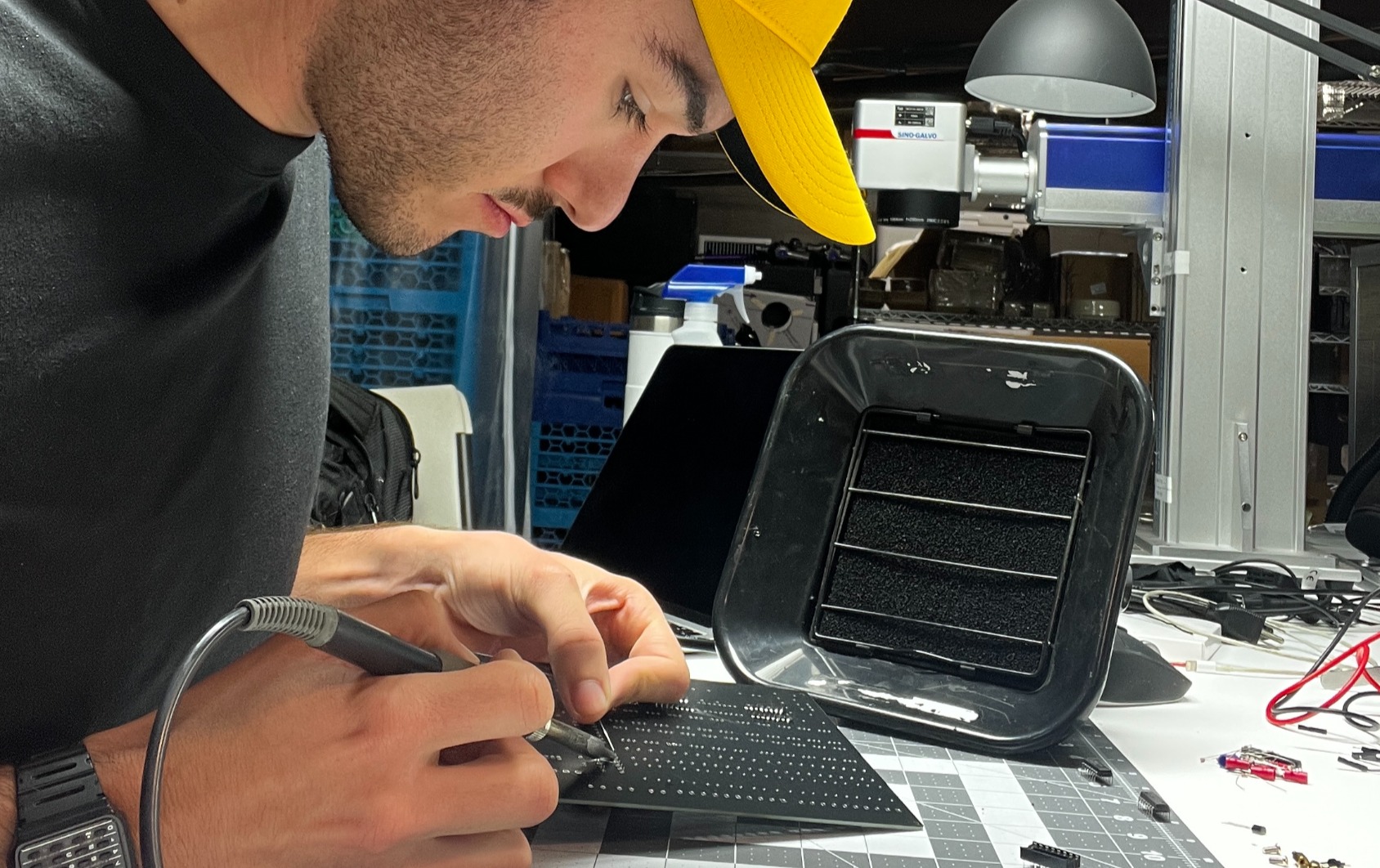 Hand assembly and soldering of a circuit board